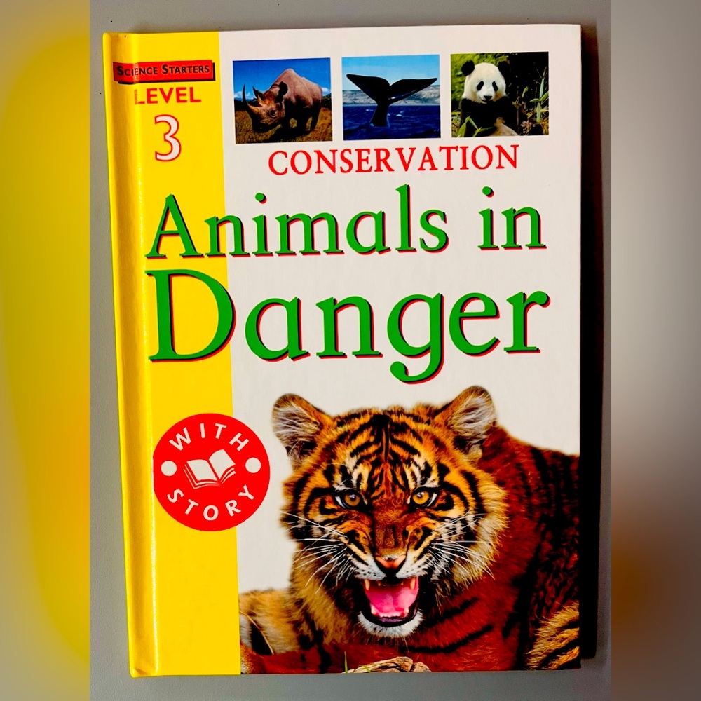 💜Animals in Danger level 3 hardback book